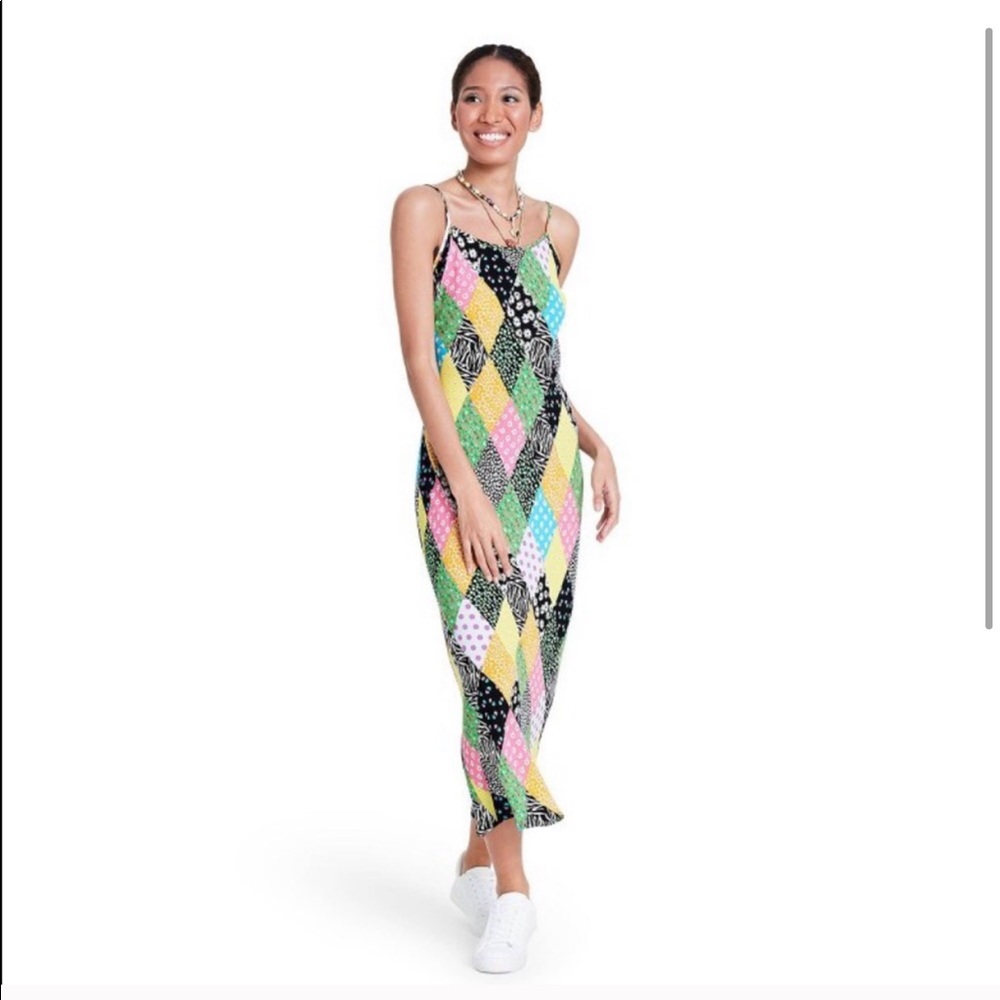 NWT rixo x target patchwork sleeveless slip dress